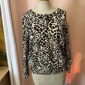 Gabe & Gauge Animal Print Cardigan Size XL